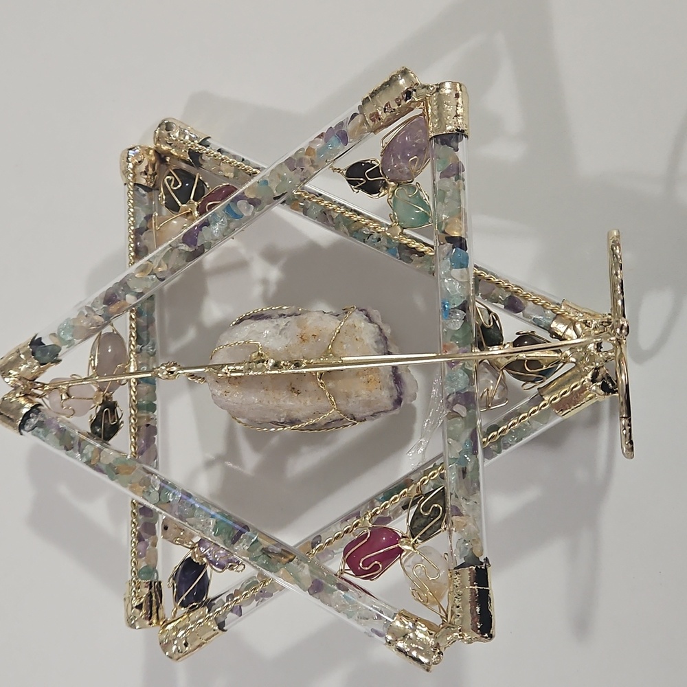 Handmade Star of David Judaica Crystal Decorative Collectible Ornament - Picture 2 of 4